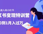 小红书变现特训营：带你快速入局小红书，从0到1月入过万| 鹿鸣网创