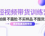 短视频带货训练营：不拍摄 不露脸 不买样品 不囤货发货 简单粗暴混剪带货（第三期）| 鹿鸣网创