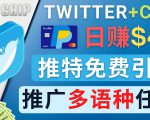 通过Twitter推广CPA Leads，日赚46.01美元 - 免费的CPA联盟推广模式| 鹿鸣网创
