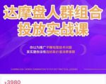 阿呆电商·达摩盘人群组合投放实战课,你以为推广不赚钱是技术问题,其实是你没有选好高价值消费客群| 鹿鸣网创