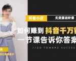 梨子会·抖店无货源进阶冲刺课，如何赚到抖音千万销售，这套课程会告诉你答案| 鹿鸣网创
