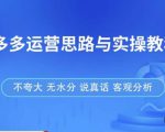 拼多多店铺运营思路与实操教程,快速学会拼多多开店和运营,少踩坑,多盈利| 鹿鸣网创
