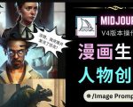 Midjourney V4版本操作教程：2个简单参数，完成漫画生成，人物创建| 鹿鸣网创