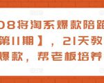 108将淘系爆款陪跑营【第11期】，21天教运营打爆款，帮老板培养运营| 鹿鸣网创