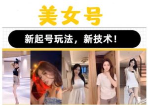 2023抖音快手短视频美女号课程制作玩法教程，美女号搬运新起号玩法，新技术（素材+教程）| 鹿鸣网创