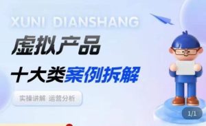 虚拟产品项目拆解课，十大类案例拆解分析运营玩法| 鹿鸣网创