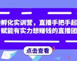 直播孵化实训营，直播手把手起号，赋能有实力想赚钱的直播团队| 鹿鸣网创