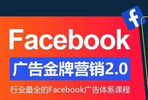 Facebook广告营销体系化教程，Facebook广告金牌营销2.0，行业最全的Facebook广告体系课程| 鹿鸣网创