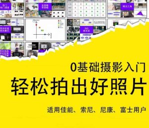 0基础摄影入门，轻松拍出好照片（适用佳能、索尼、尼康、富士用户）| 鹿鸣网创