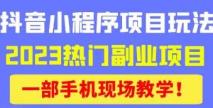抖音小程序9.0新技巧，2023热门副业项目，动动手指轻松变现| 鹿鸣网创