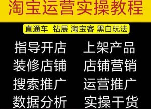 2023淘宝开店教程0基础到高级全套视频网店电商运营培训教学课程| 鹿鸣网创