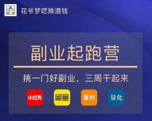 花爷-副业起跑营第2期,挑一门好副业,三周干起来(闲鱼|小红书|量化|套利)| 鹿鸣网创