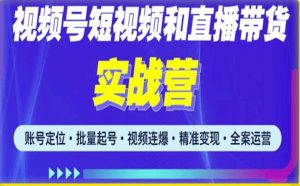 2023最新微信视频号引流和变现全套运营实战课程,小白也能玩转视频号短视频和直播运营| 鹿鸣网创