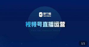 那个腾·视频号直播运营，​视频号直播推流逻辑/流量渠道解析/直播起号攻略/直播实操技巧| 鹿鸣网创