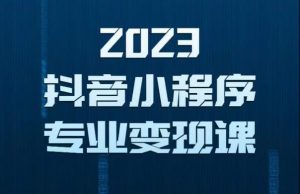 2023年抖音小程序变现保姆级教程，0粉丝新号，无需实名，3天起号，第1条视频就有收入| 鹿鸣网创
