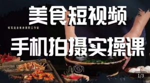 烁石·美食视频手机拍摄实操课，​美食摄影理论、手机拍摄相关设置、剪辑调色、布光原理等内容| 鹿鸣网创
