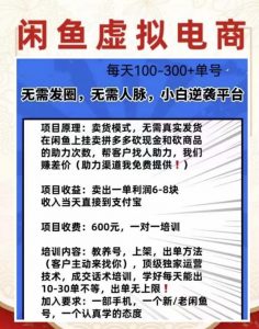 外边收费600多的闲鱼新玩法虚似电商之拼多多助力项目,单号100-300元| 鹿鸣网创