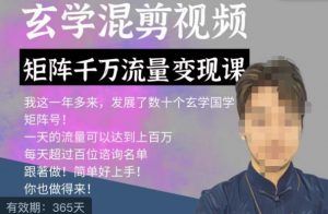 玄学国学神秘学矩阵流量变现课,带你操作如何透过强大的矩阵号流量变现| 鹿鸣网创