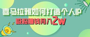 喜马拉雅如何打造个人IP,吸粉赚钱月入2W【揭秘】| 鹿鸣网创