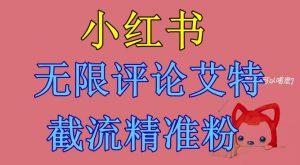 小红书无限评论艾特截流精准粉(软件+教程)| 鹿鸣网创