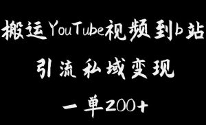 搬运YouTube视频到b站，引流私域一单利润200+，几乎0成本！【揭秘】| 鹿鸣网创