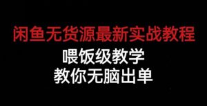 闲鱼无货源最新实战教程,喂饭级教学,教你无脑出单【揭秘】| 鹿鸣网创