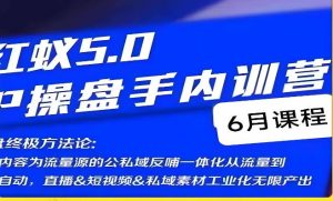 红蚁5.0IP操盘手内训营,IP操盘终极方法论| 鹿鸣网创