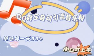 QQ群全自动引流音乐粉,单账号一天轻松引流30+| 鹿鸣网创