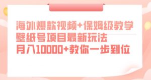 海外爆款视频+保姆级教学，壁纸号项目最新玩法，月入10000+教你一步到位【揭秘】| 鹿鸣网创