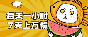 暴力涨粉项目:每天一小时,七天上万粉【揭秘】| 鹿鸣网创