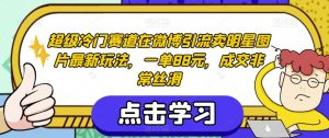 超级冷门赛道在微博引流卖明星图片最新玩法，一单88元，成交非常丝滑【揭秘】| 鹿鸣网创