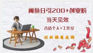 闲鱼精准引流创业粉，日引200+，当天见效，从此横着走| 鹿鸣网创