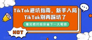 TikTok避坑指南,新手入局TikTok别再踩坑了| 鹿鸣网创