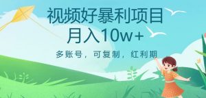 视频号暴利项目，多账号，可复制，红利期，月入10w+【揭秘】| 鹿鸣网创