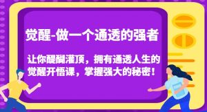觉醒-做一个通透的强者，让你醍醐灌顶，拥有通透人生的觉醒开悟课，掌握强大的秘密！| 鹿鸣网创