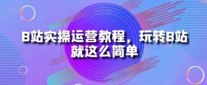 B站实操运营教程,玩转B站就这么简单| 鹿鸣网创