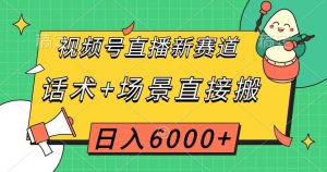 视频号直播新赛道，话术+场景直接搬，日入6000+【揭秘】| 鹿鸣网创
