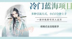 冷门蓝海项目，操作简单，小白3分钟上手，多种引流方式，保姆式全流程教学【揭秘】| 鹿鸣网创