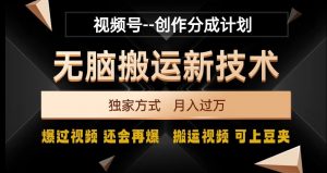视频号无脑搬运新技术，破原创壕流量，独家方式，爆过视频，还会再爆【揭秘】| 鹿鸣网创