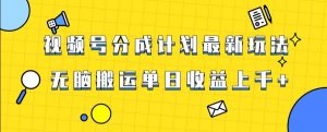 视频号最新爆火赛道玩法，只需无脑搬运，轻松过原创，单日收益上千【揭秘】| 鹿鸣网创