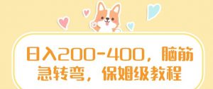 日入200-400，脑筋急转弯，保姆级教程【揭秘】| 鹿鸣网创