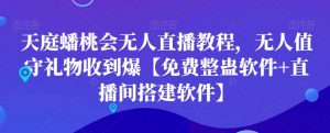 天庭蟠桃会无人直播教程，无人值守礼物收到爆【免费整蛊软件+直播间搭建软件】| 鹿鸣网创