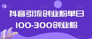 抖音引流创业粉单日100-300创业粉【揭秘】| 鹿鸣网创