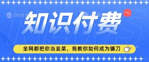 2024最新知识付费项目,小白也能轻松入局,全网都在教你做项目,我教你做镰刀【揭秘】| 鹿鸣网创