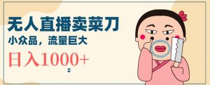 无人冷门品直播新玩法，通过卖菜刀日入1000+【揭秘】| 鹿鸣网创