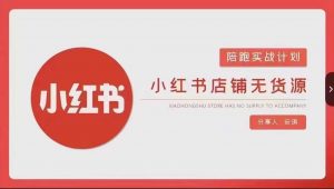 安琪-小红书店铺无货源实战,开店到售后全流程操作| 鹿鸣网创
