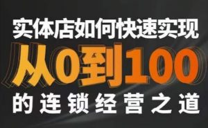 星哥·实体如何快速实现从0-100的连锁经营之道| 鹿鸣网创