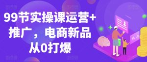 99节实操课运营+推广,电商新品从0打爆| 鹿鸣网创