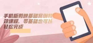 手机版剪映基础案例特效课程，零基础也可以轻松完成| 鹿鸣网创