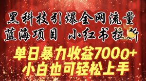 蓝海项目!黑科技引爆全网流量小红书拉新,单日暴力收益7000+,小白也能轻松上手【揭秘】| 鹿鸣网创